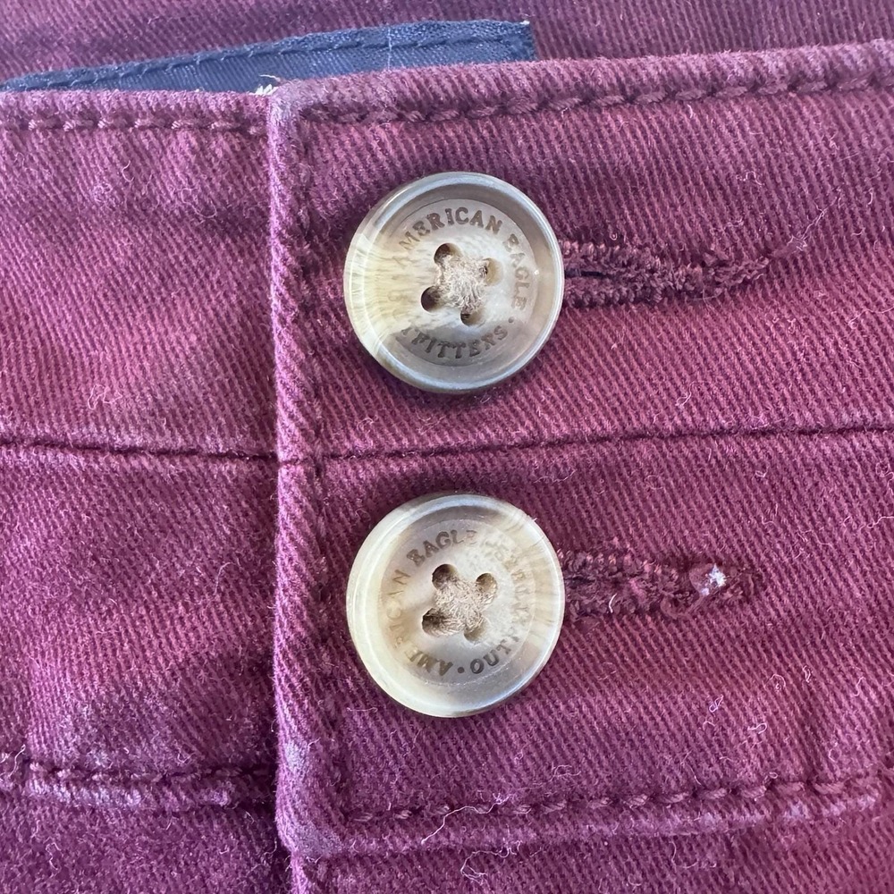 American Eagle Skinny Pants Womens 2 Regular Purple Stretch Chino Casual - Picture 5 of 11
